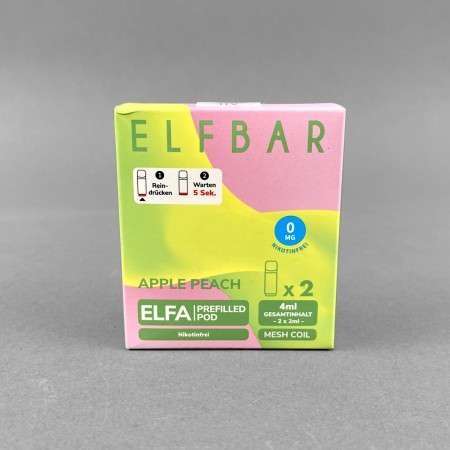 Elfbar ELFA Pods 0mg - Apple Peach