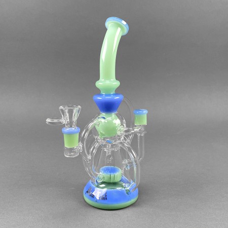 Black Leaf Bong 'Colorful Recycler'
