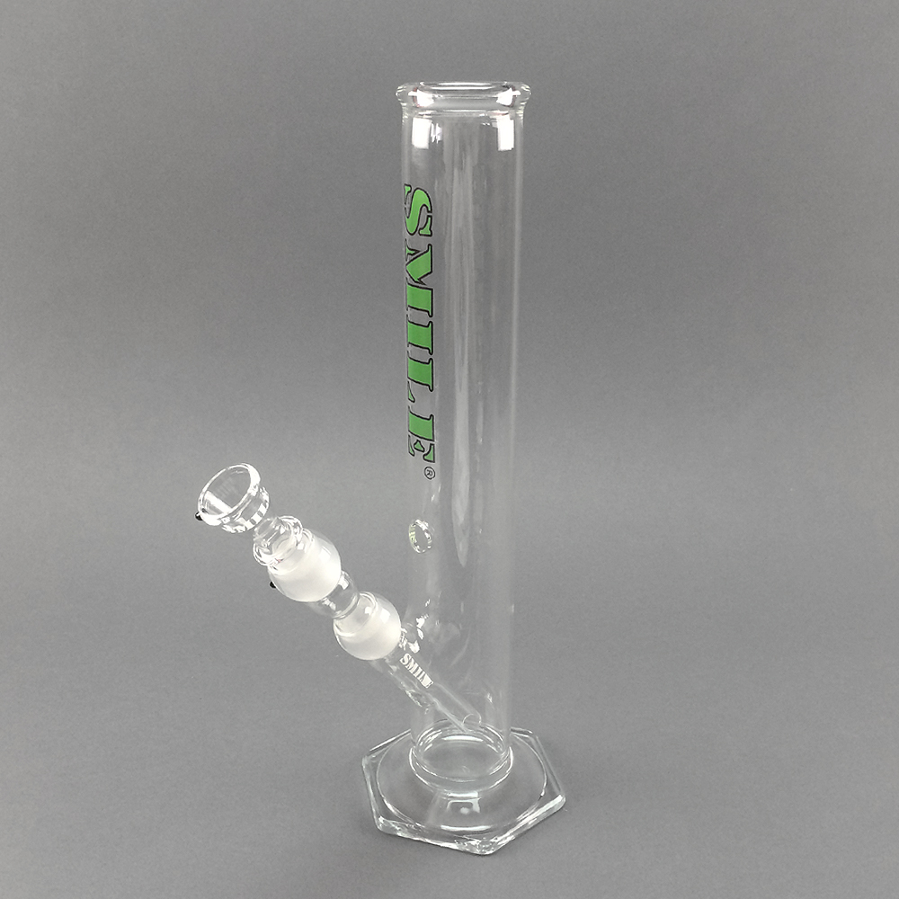 Glas Bong Blue Smoke – 40 Cm Bong Mit Knick, 18,8 Mm Schliff & Einfacher Handhabung | Komplett-Set Für Sanften Rauchgenuss