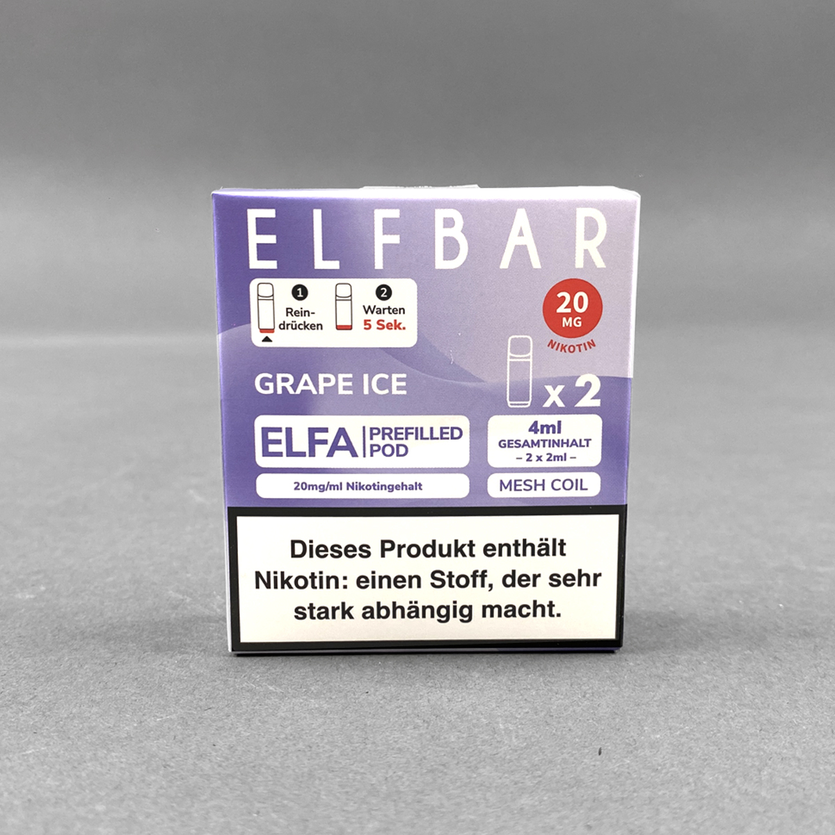 Elfbar Pod Grape Raspberry Elfbar ELFA Pods - Grape Ice günstig kaufen | E-Smoke Shop