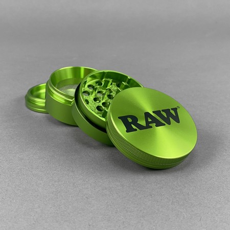 RAW Green Aluminium Grinder & Pollinator