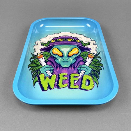 Rolling Tray 'Weed Alien'