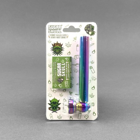 Purpfeife Glas/Metall 'Rainbow'