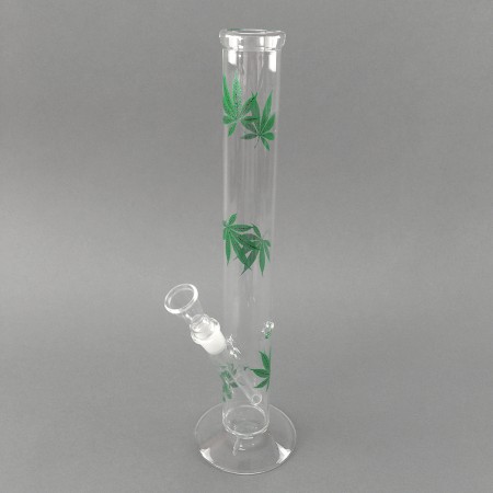 Multi Leaf Glass Bong 'Green Leaves'