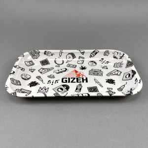 GIZEH Rolling Tray - Comic Mix White