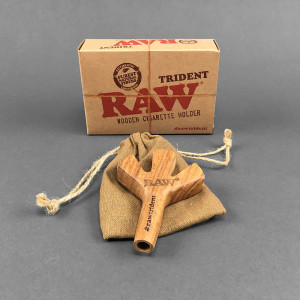 RAW Trident Wooden Spliff Holder