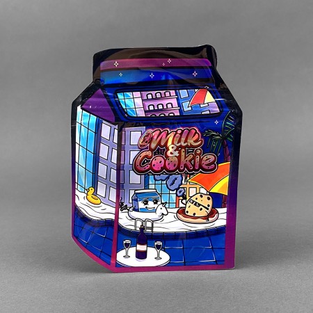 Mylar Zipper Bag - Milk & Cookie