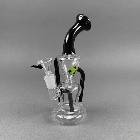 Black Leaf Bong 'Recycle Bubbler' black